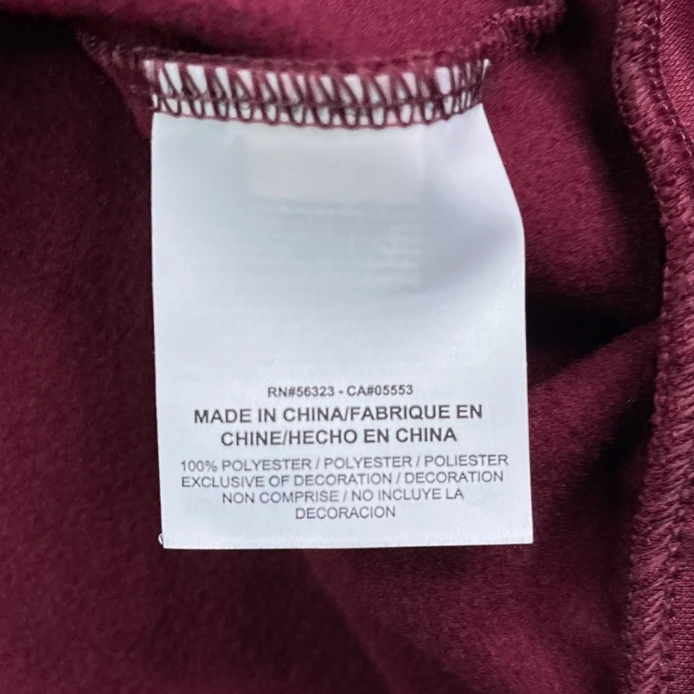 Nike Sweatshirt Mens Large Burgundy Therma Fit Quarter Zip Pullover Training